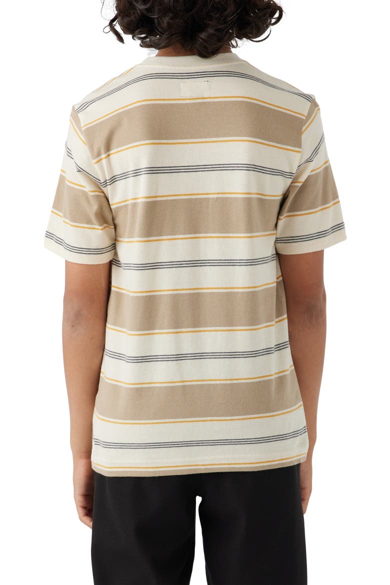Kids' Bolder Stripe Pocket T-Shirt, Alternate, color, CREAM