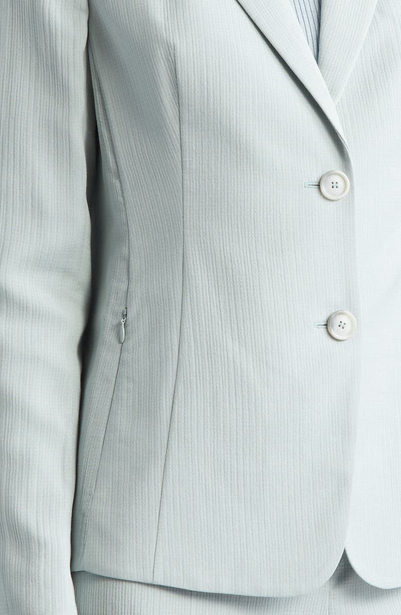 Akris Lavino Cotton & Silk Blend Double Face Jacket, Alternate, color, Bleached Denim