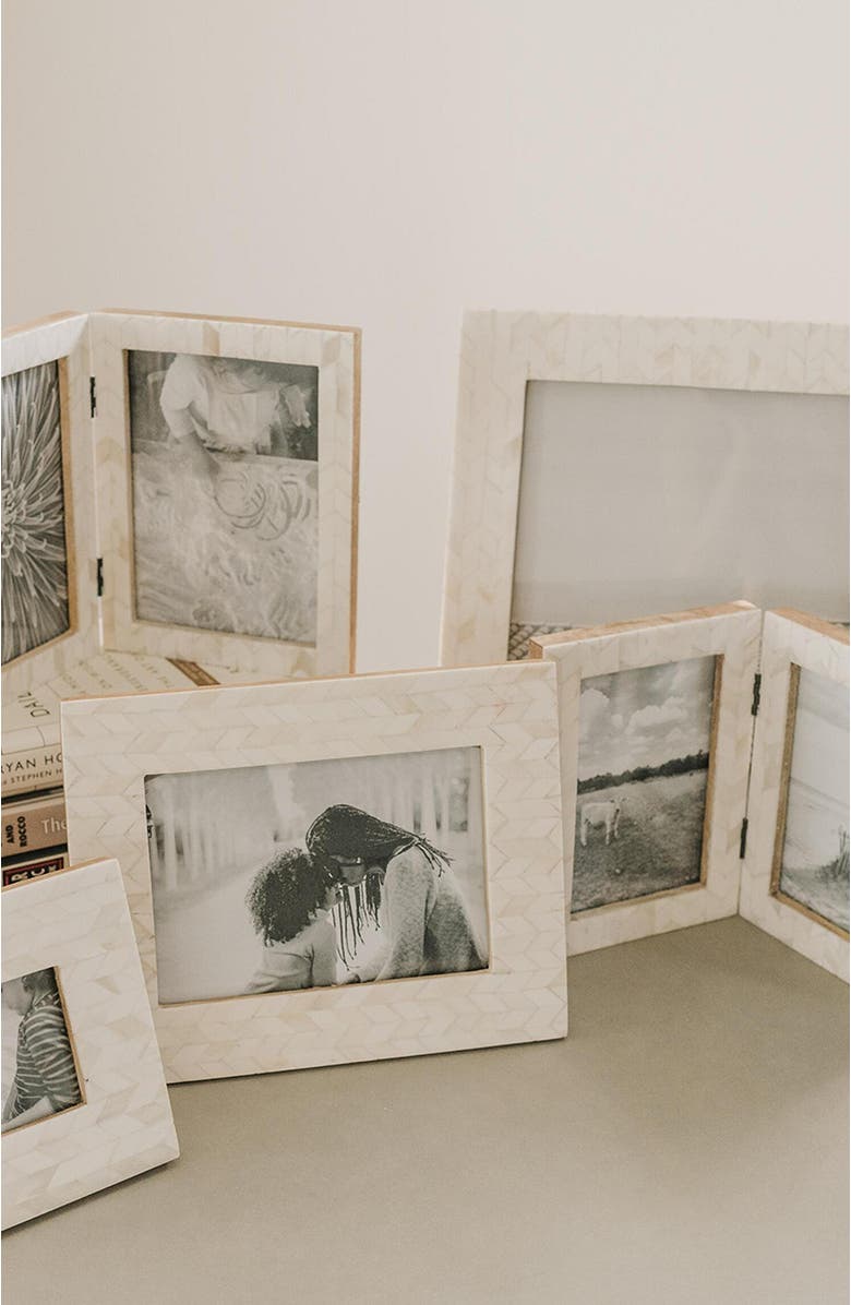 Matr Boomie Artemis Picture Frame - Carved Bone, Alternate, color, White - 5X7