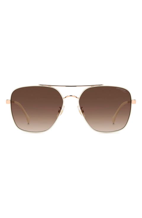 60mm Gradient Square Sunglasses