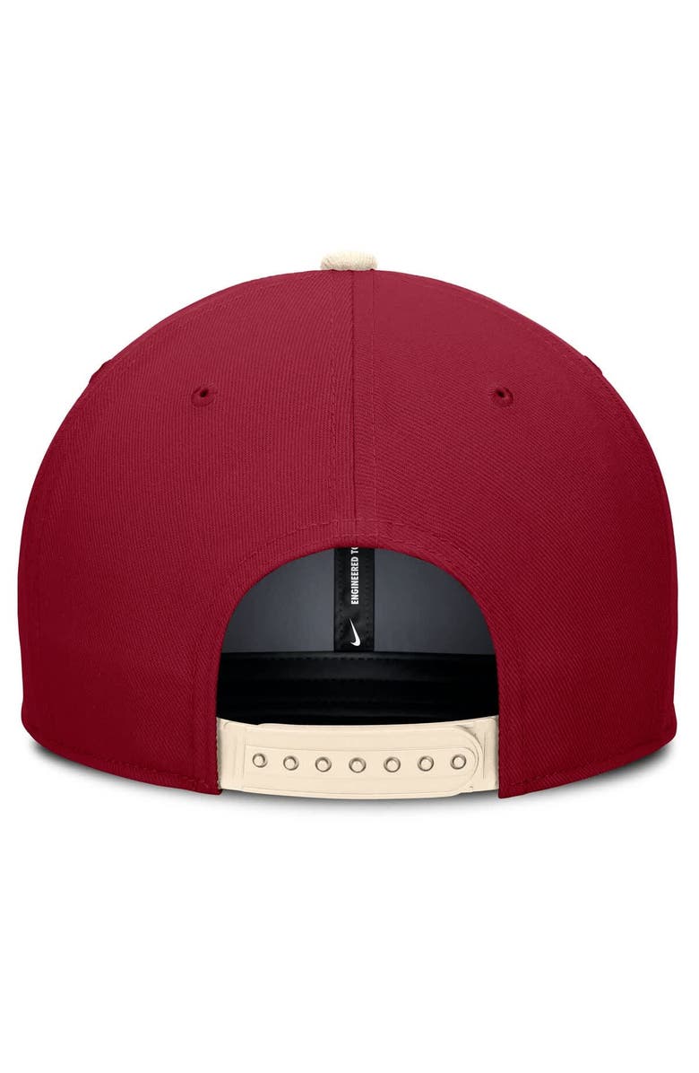 Nike Men's Nike Crimson/Cream Oklahoma Sooners Pro Legacy Script Snapback Hat, Alternate, color, Crimson