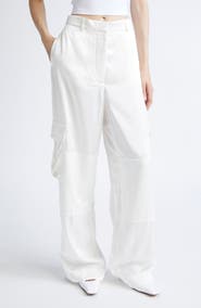 Stella McCartney Satin Paneled Slouchy Cargo Pants