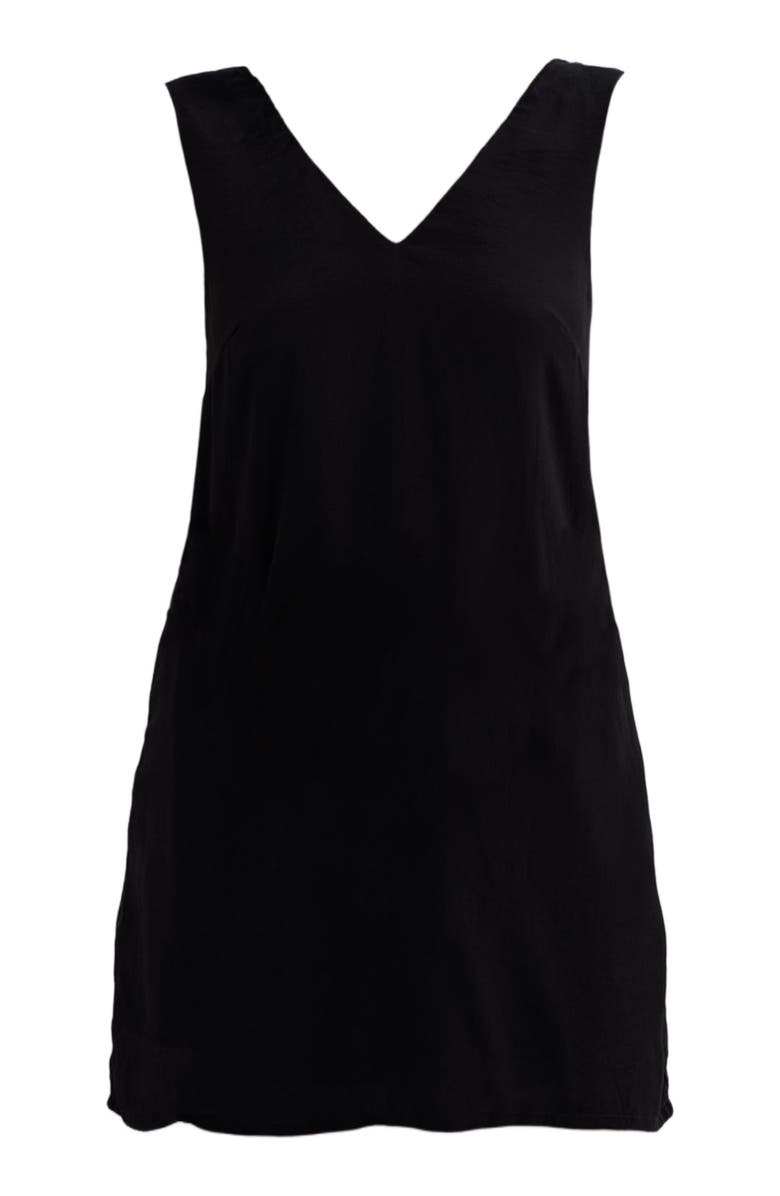 Reistor Midnight Muse V-neck Short Dress in Black, Alternate, color, Black