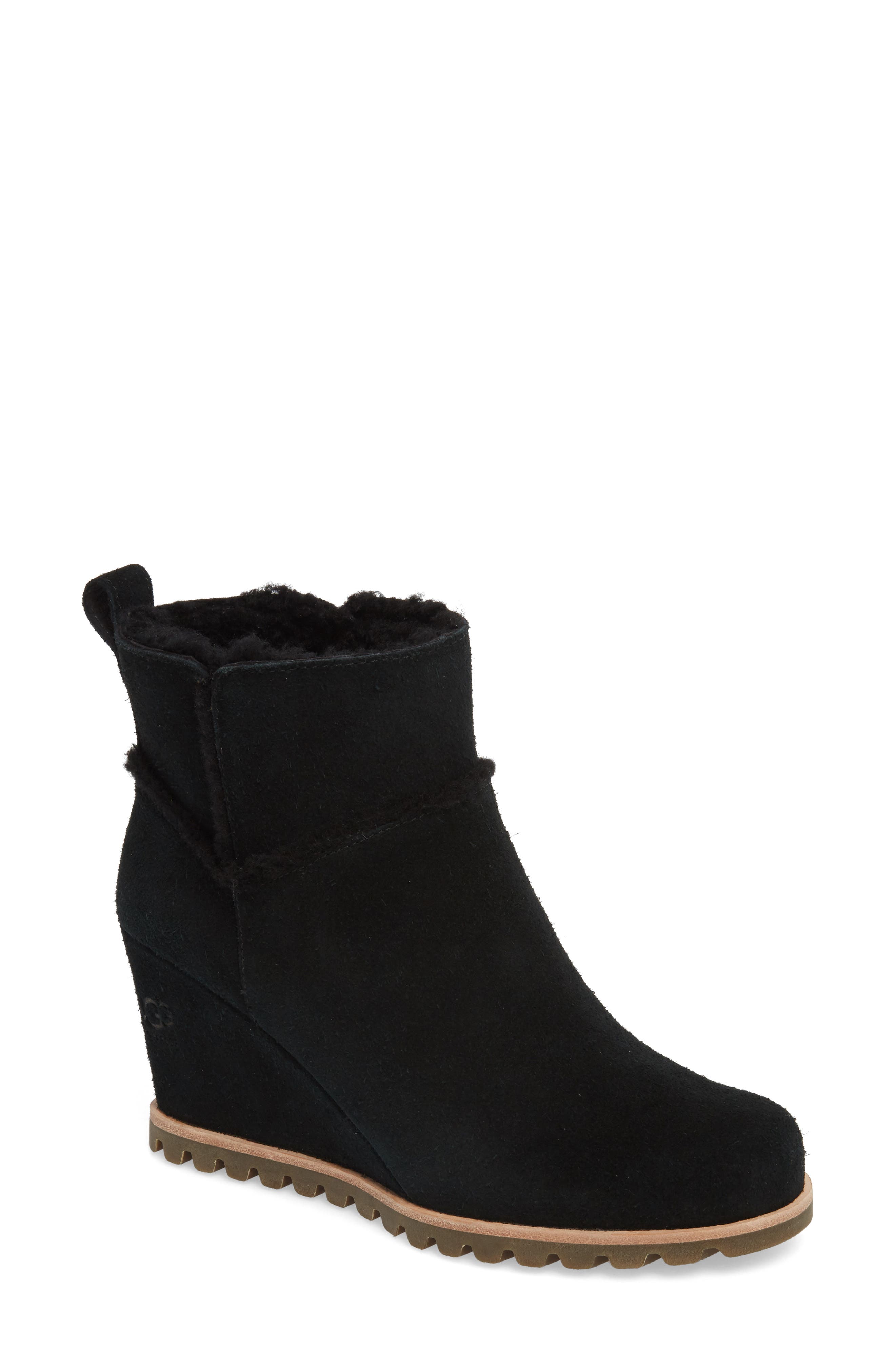UGG<sup>®</sup> Marte Waterproof Wedge Bootie, Main, color, 