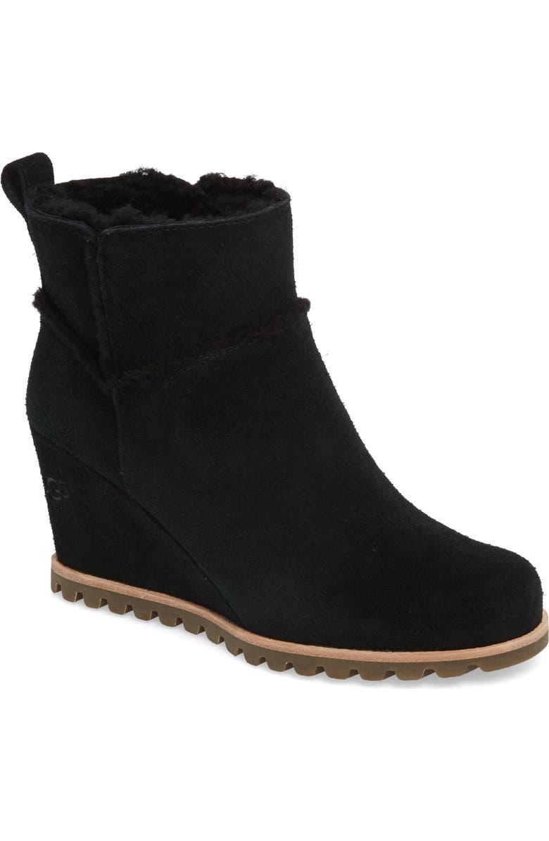 UGG<sup>®</sup> Marte Waterproof Wedge Bootie, Main, color,