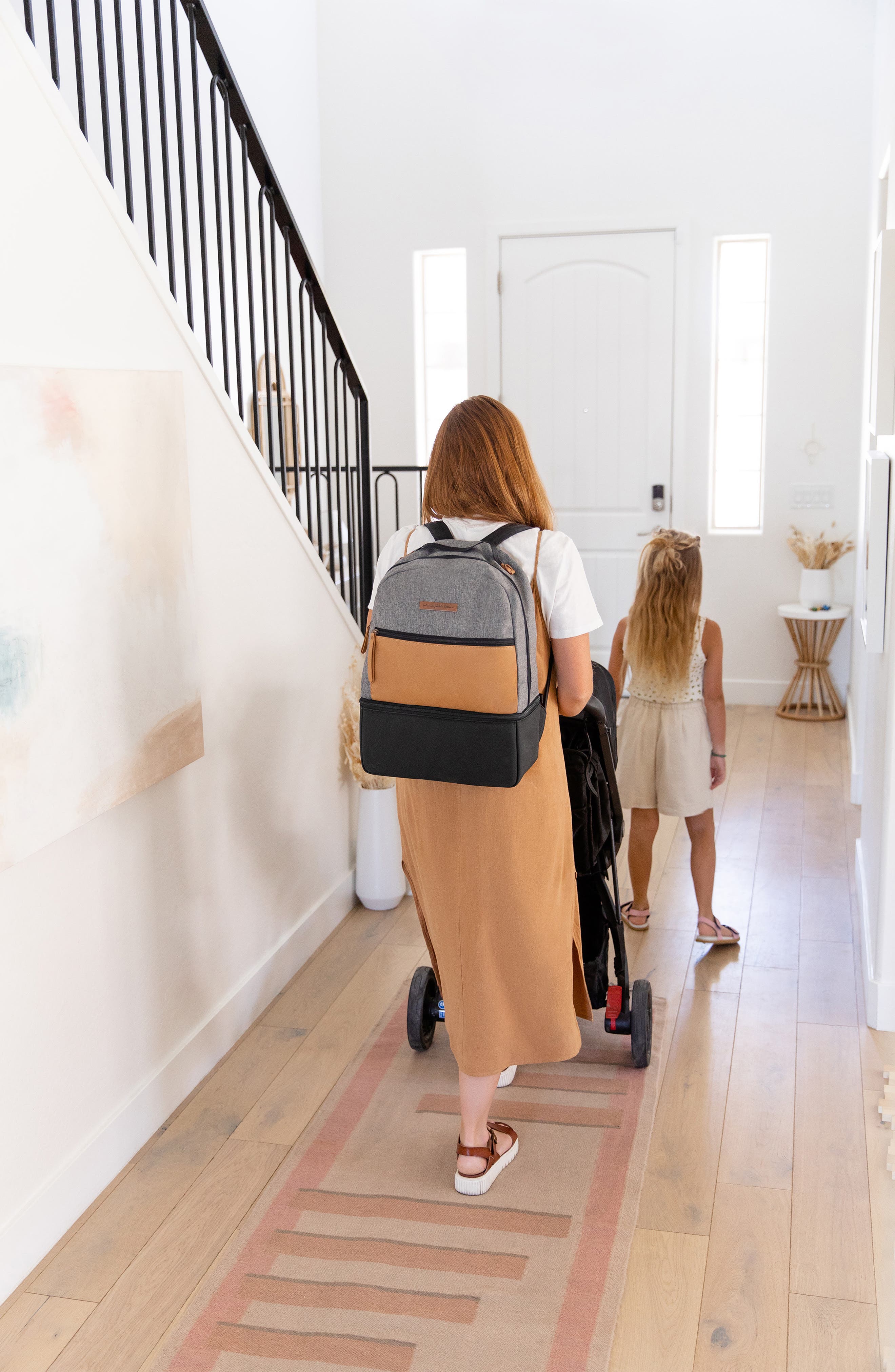 Petunia Pickle Bottom Axis Insulated Backpack, Alternate, color, Camel/ Graphite