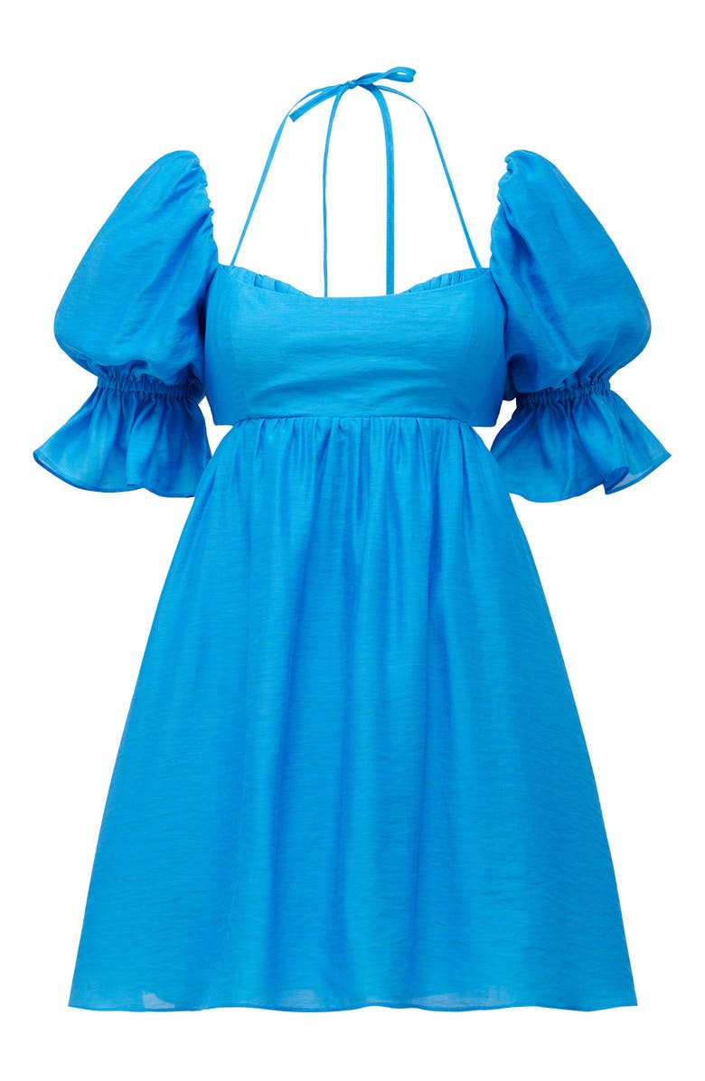 Ever New Cutout Puff Sleeve Babydoll Dress, Alternate, color, 