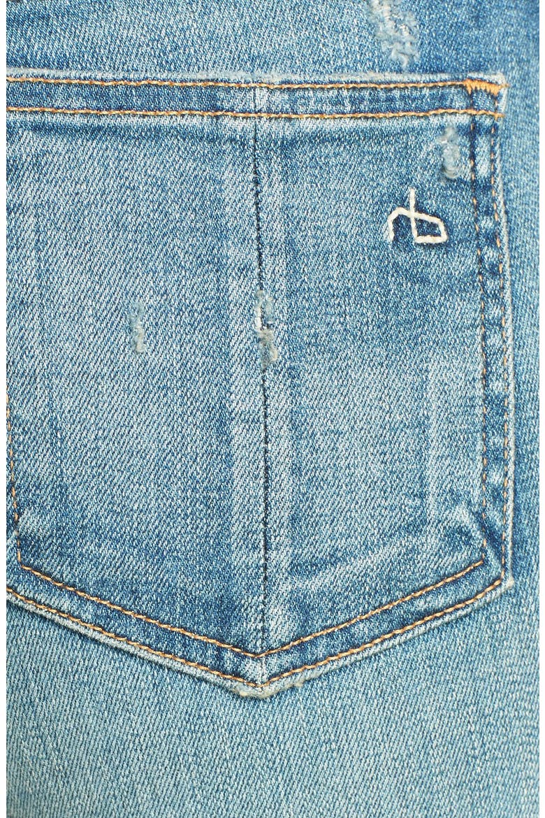 rag & bone/JEAN Stretch Skinny Jeans, Alternate, color, DESTROYED