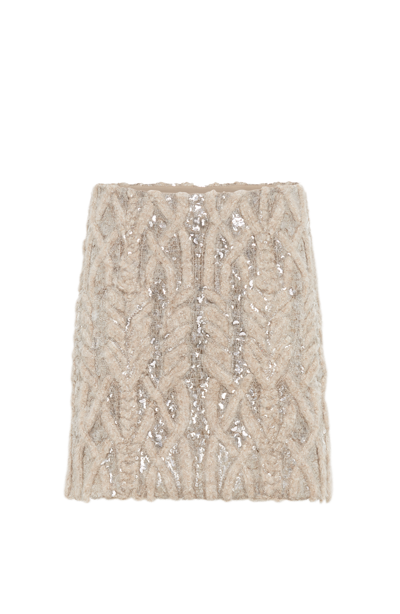 Brunello Cucinelli Dazzling Embroidery Mini skirt, Main, color, 