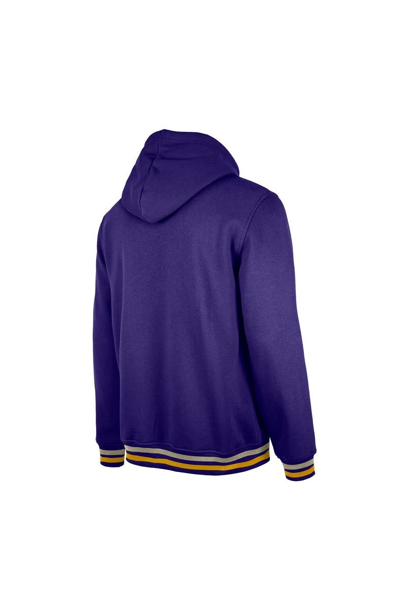 New Era Men's New Era Purple Los Angeles Lakers Throwback Vintage Pullover Hoodie, Alternate, color, Purple