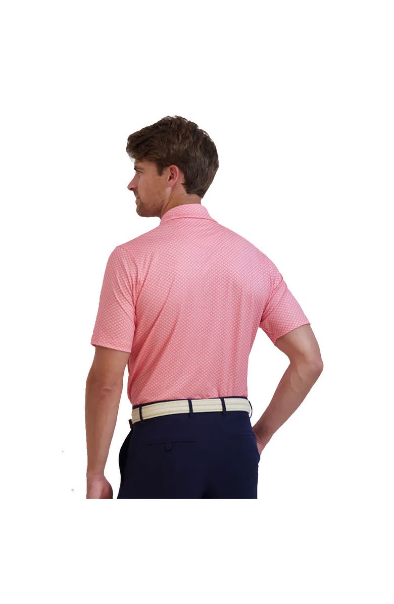 Fairway & Greene Palmetto Print Mens Golf Polo, Alternate, color, Coral