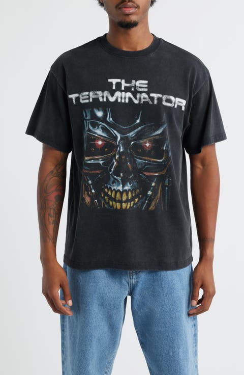 The Terminator Metal Skull Graphic T-Shirt