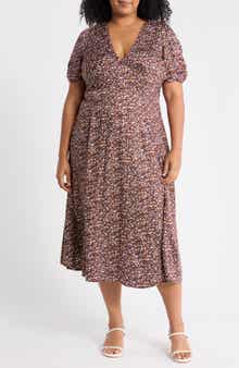 Floral V-Neck A-Line Dress