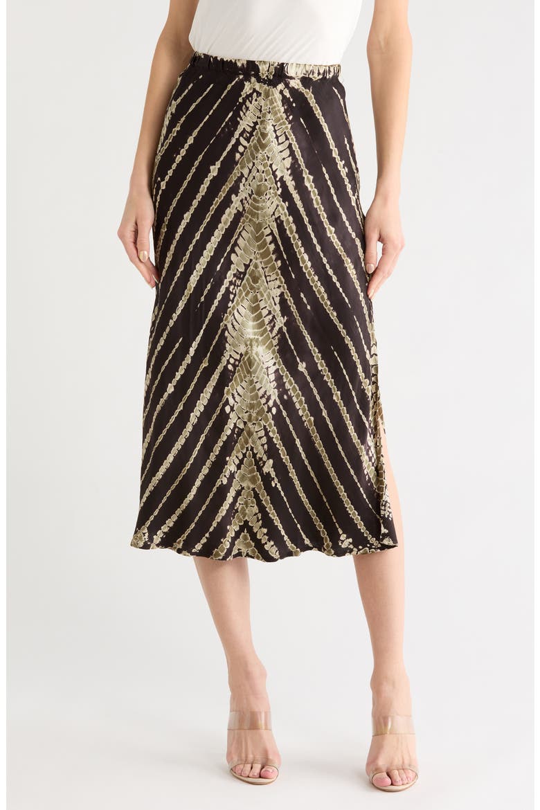 Felicity Satin Midi Skirt, Main, color, BLACK SAVANNAH WASH