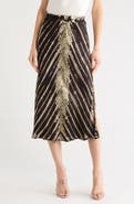 Young, Fabulous & Broke Felicity Satin Midi Skirt