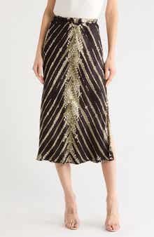 Young, Fabulous & Broke Felicity Satin Midi Skirt
