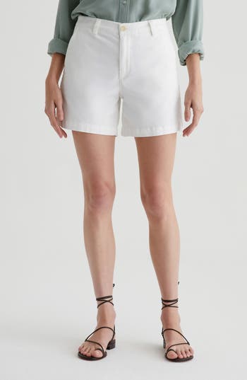 Ag Jude Stretch Twill Shorts In White