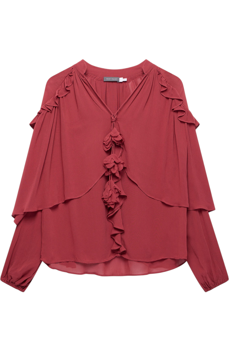 MINT VELVET Ruffle Layered Blouse, Alternate, color, Pink