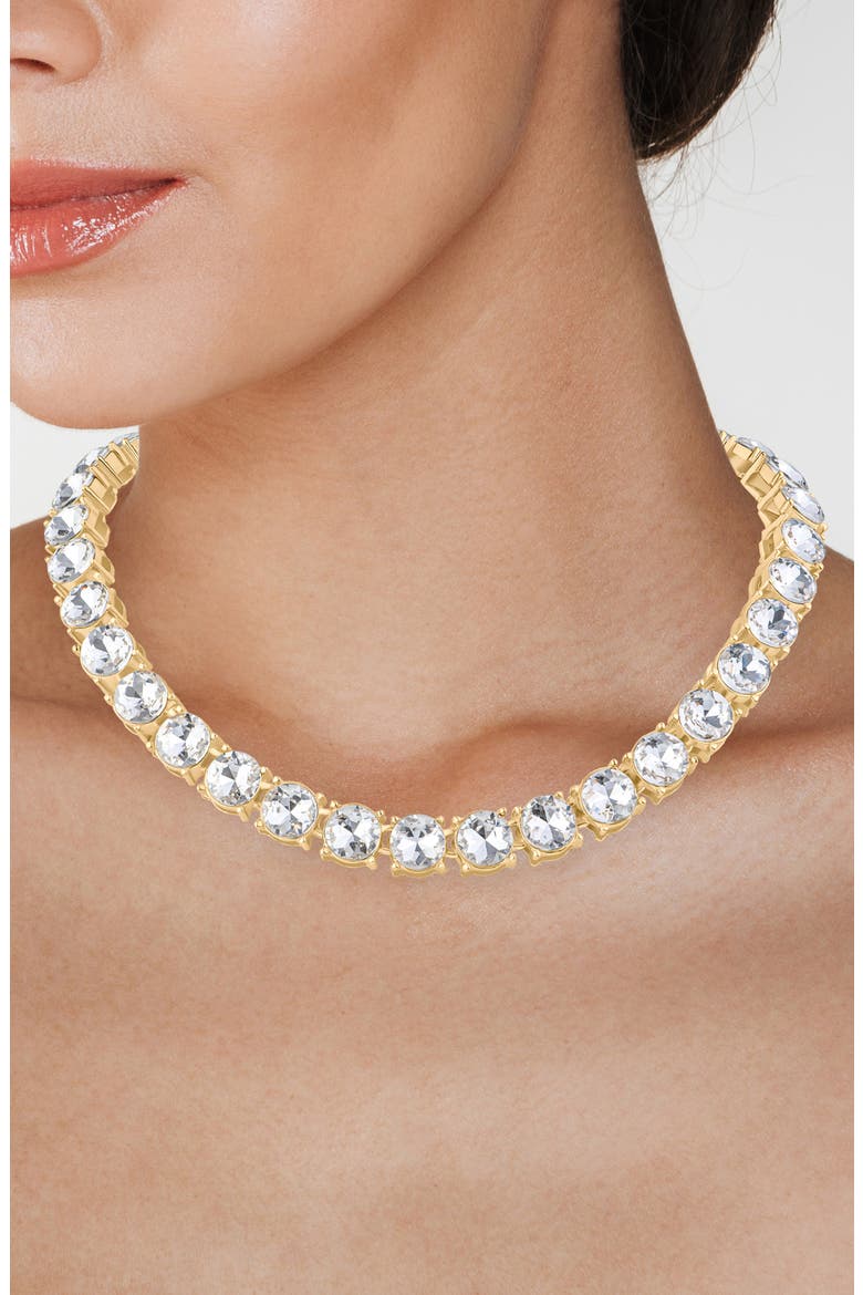 Extra Large Glam Tennis Necklace (Nordstrom Exclusive), Alternate, color, CLEAR/ GOLD