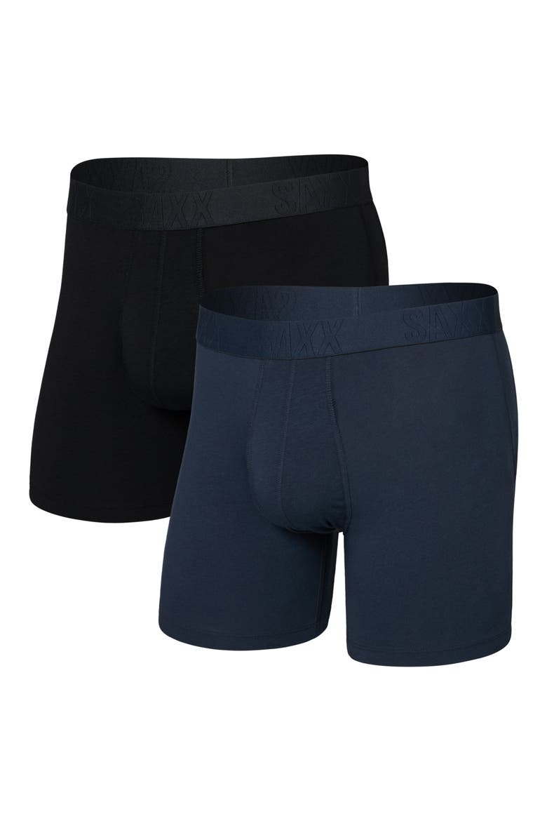 DropTemp™ Assorted 2-Pack Cooling Cotton Boxer Briefs, Main, color, DARK INK/BLACK