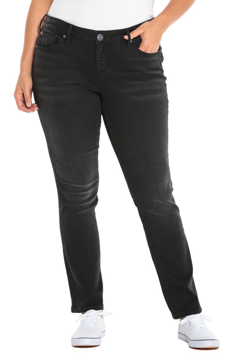 Straight Leg Jeans, Main, color, BLACK