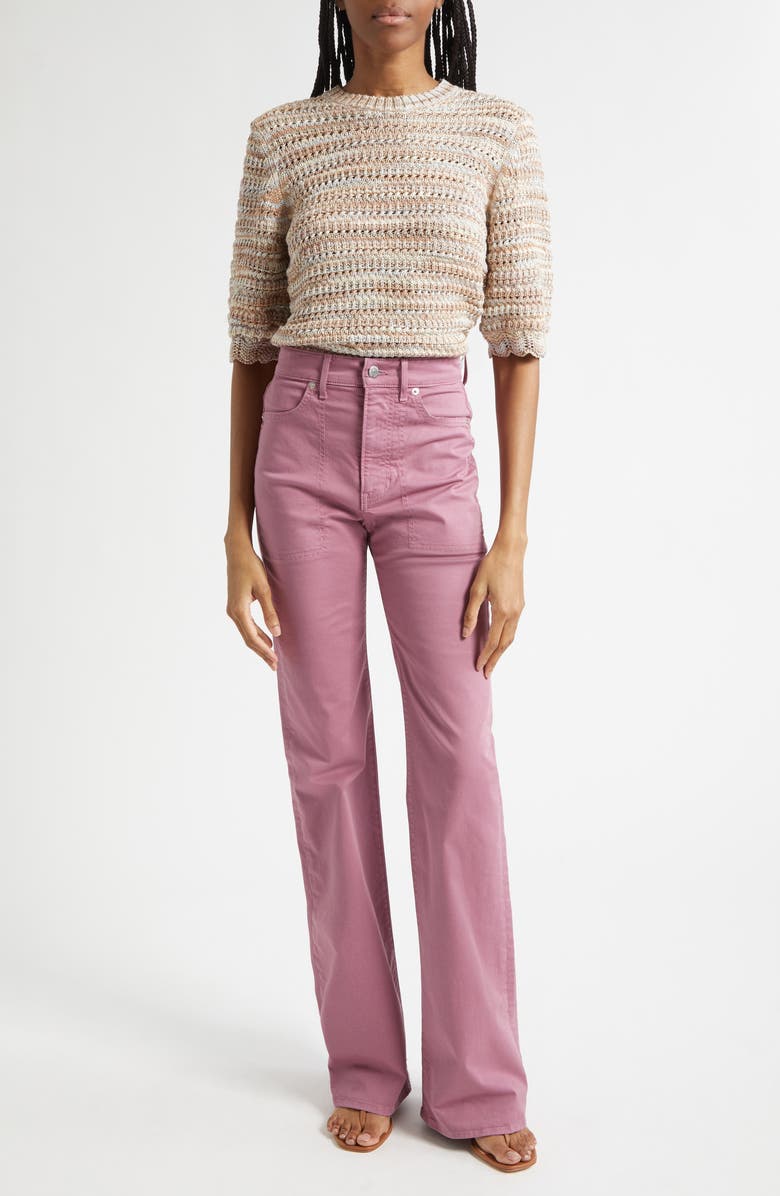 Veronica Beard Merivale Metallic Cotton Blend Sweater, Alternate, color, Beige Multi