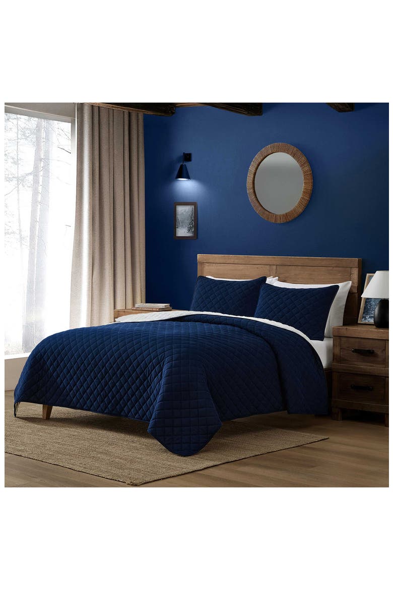 Brantwood Quilt Set, Alternate, color, BLUE INDIGO/ IVORY