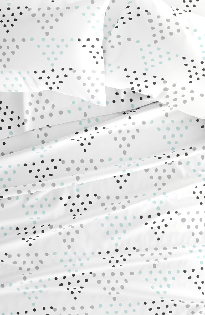 HOMESPUN HOME SPUN Premium Ultra Soft Trio Pattern 4-Piece Bed Sheets Set, Alternate, color, Light Gray