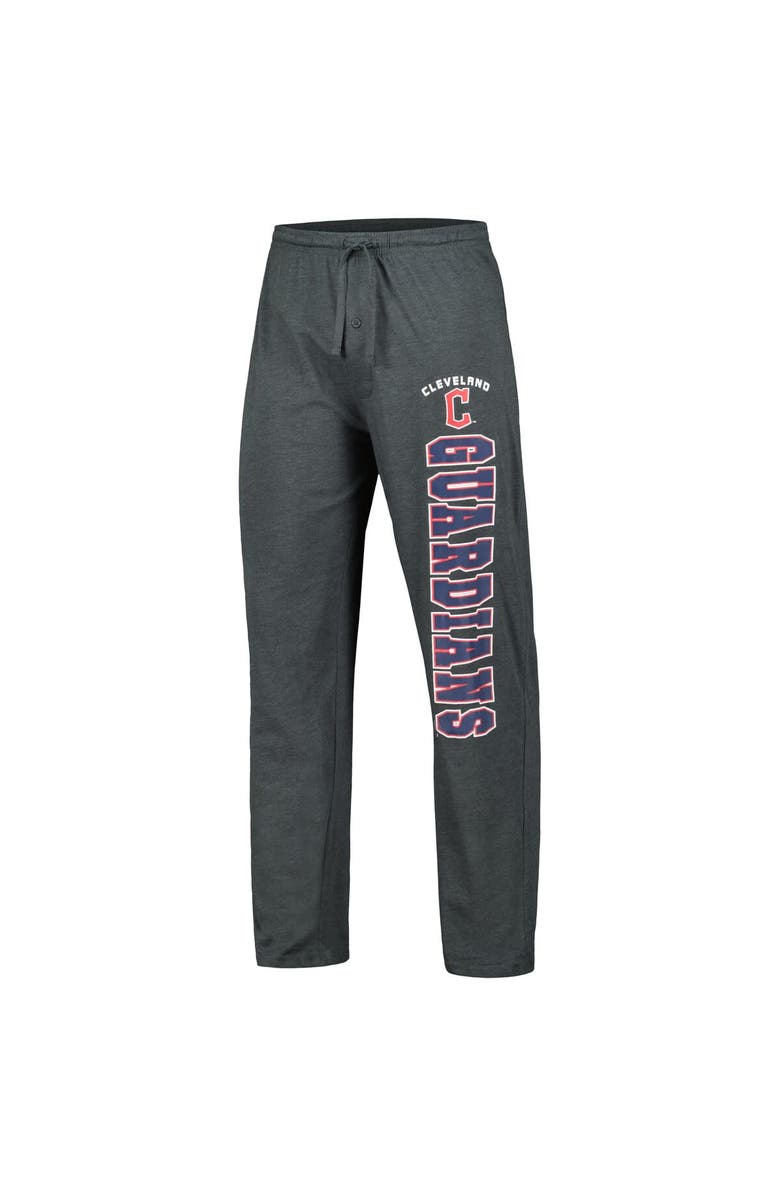 CONCEPTS SPORT Men's Concepts Sport Charcoal/Navy Cleveland Guardians Meter T-Shirt & Pants Sleep Set, Alternate, color, Charcoal