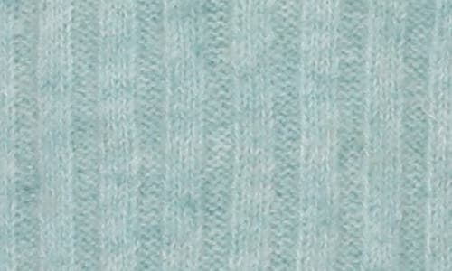 Rain And Rose Rib Turtleneck Sweater In Blue