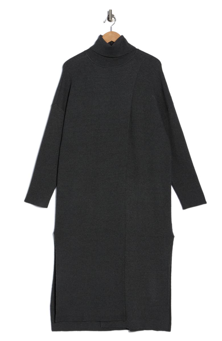 BY DESIGN Brenda Turtleneck Maxi Dress, Alternate, color, Slate Heather