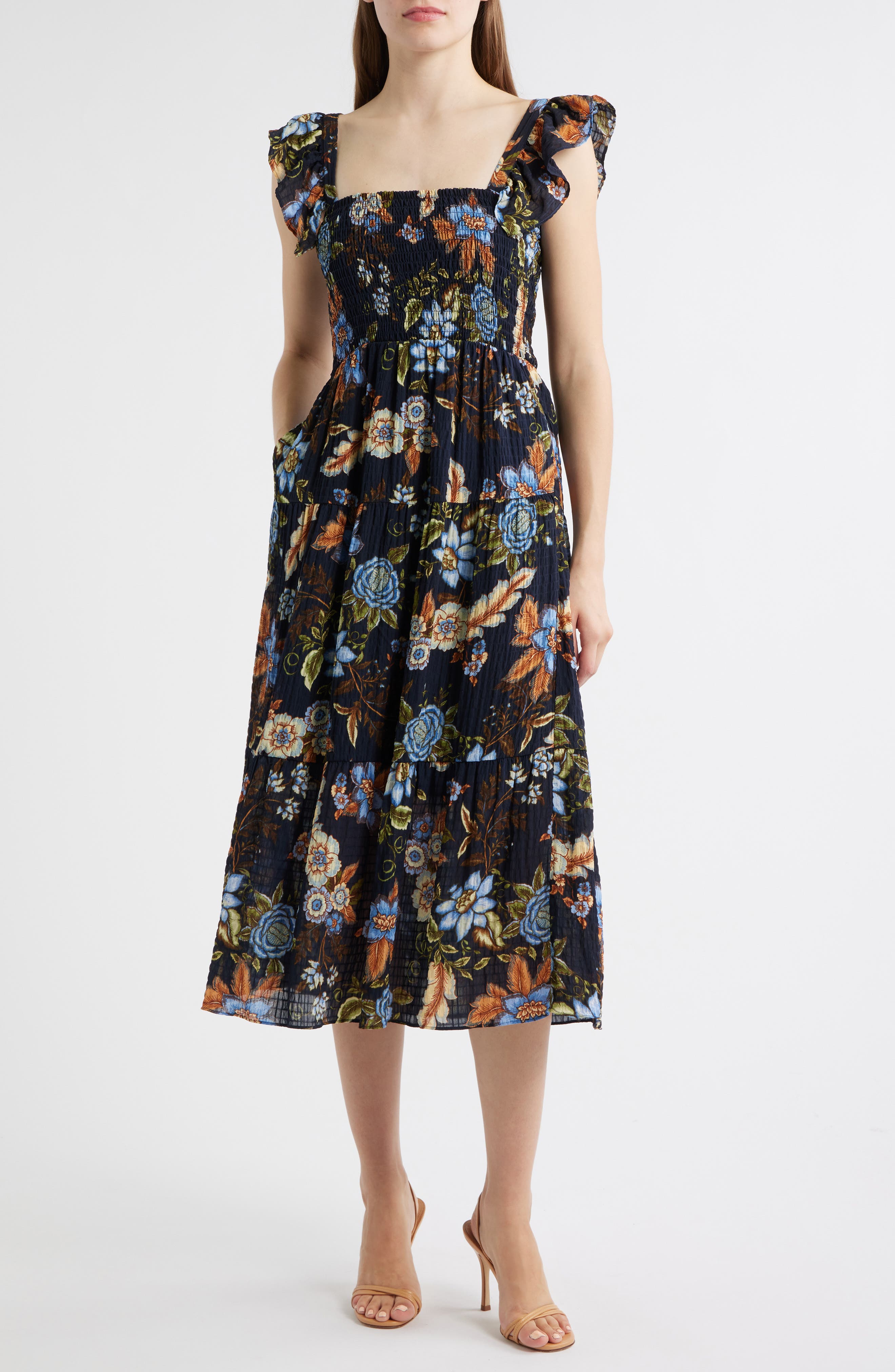 Vince Camuto Floral Midi Sundress