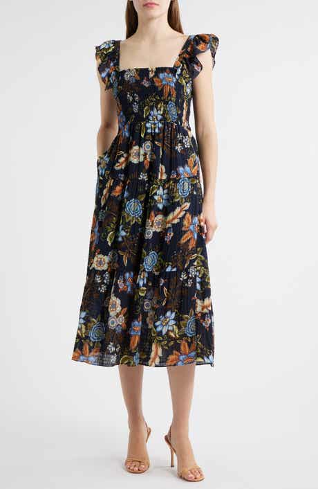 Vince Camuto Floral Midi Sundress