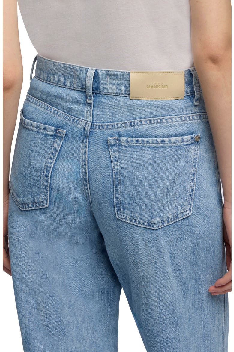 Stovepipe Straight Leg Cotton & Linen Jeans, Alternate, color, IRIS