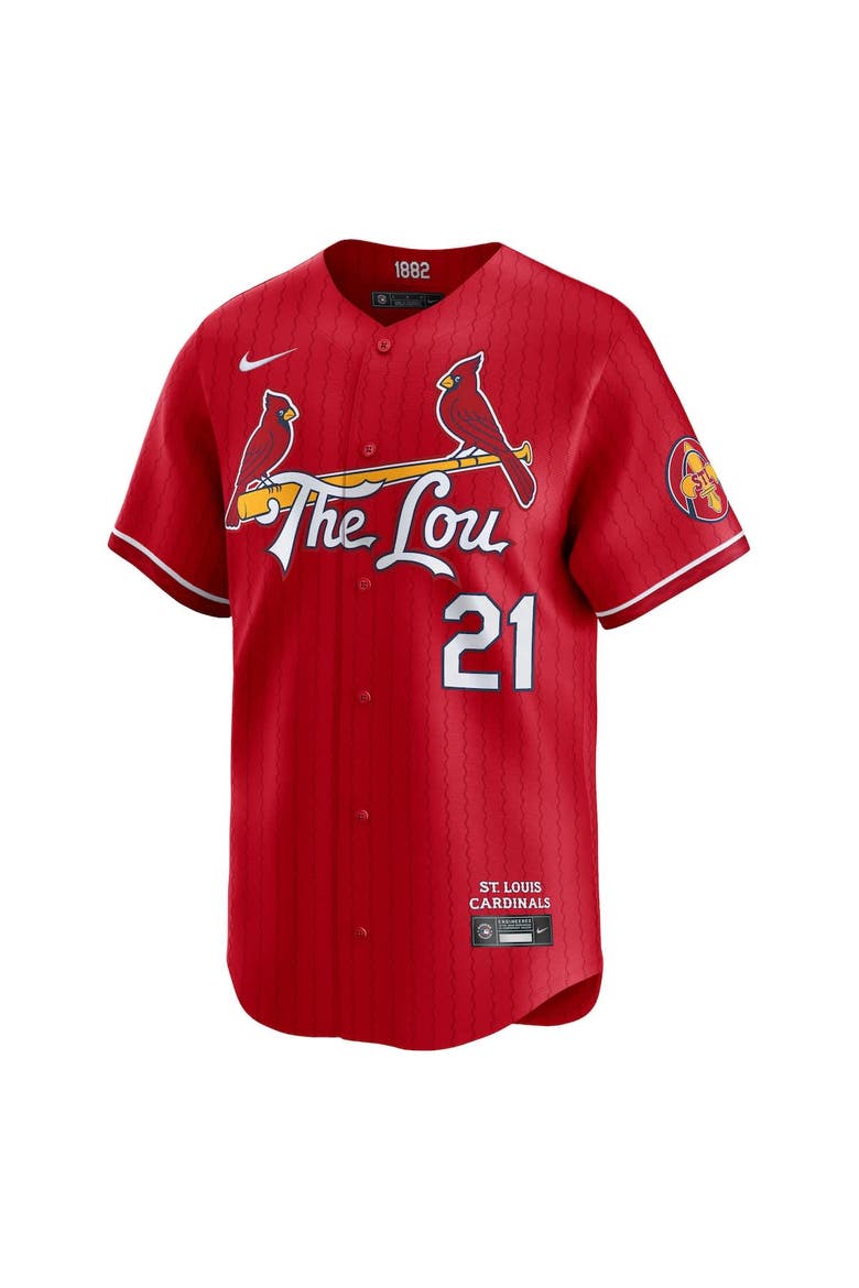 Men's Nike Lars Nootbaar Red St. Louis Cardinals City Connect Limited Jersey, Alternate, color, Red