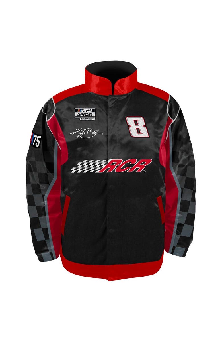 NASCAR Men's Richard Childress Racing Team Collection Black/Red Kyle Busch Nylon Uniform Full-Snap Jacket, Alternate, color, 