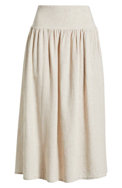Caslonr Caslon(r) Linen Blend Skirt In Flax