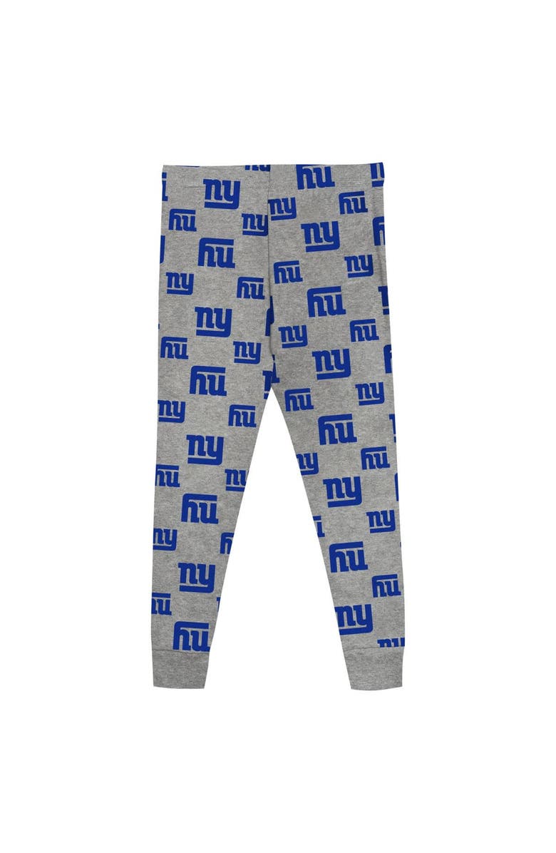 Outerstuff Youth New York Giants Long Sleeve T-Shirt and Pants Sleep Set, Alternate, color, Heather Gray