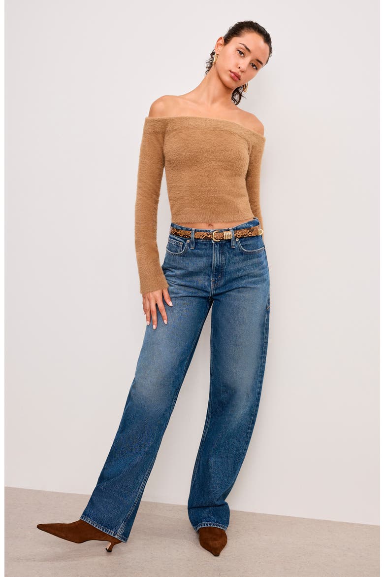 Off the Shoulder Sweater, Alternate, color, WARM CARAMEL003