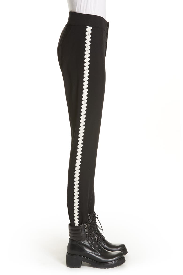 Embroidered Stirrup Ski Pants, Alternate, color, BLACK