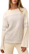 Faherty Sunwashed Varsity Long Sleeve Organic Cotton Slub T-Shirt