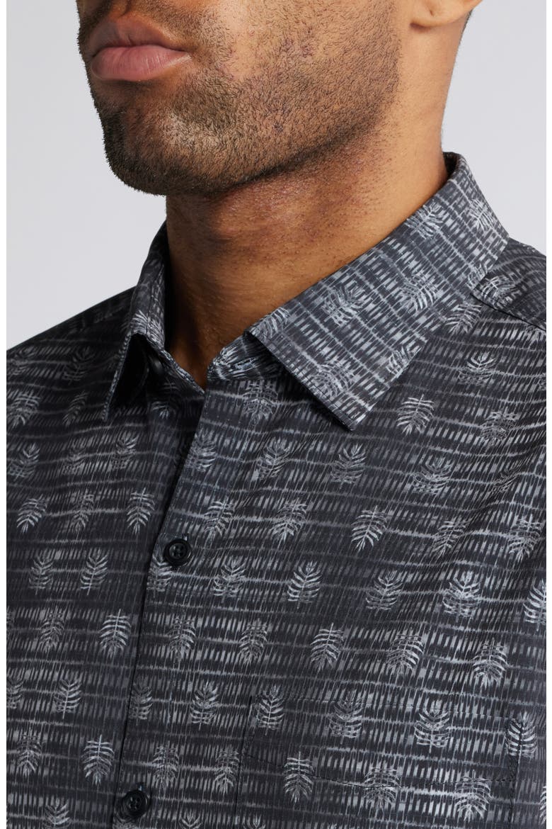 Bahama Coast Stretch Seersucker Button-Up Shirt, Alternate, color, FOG GREY