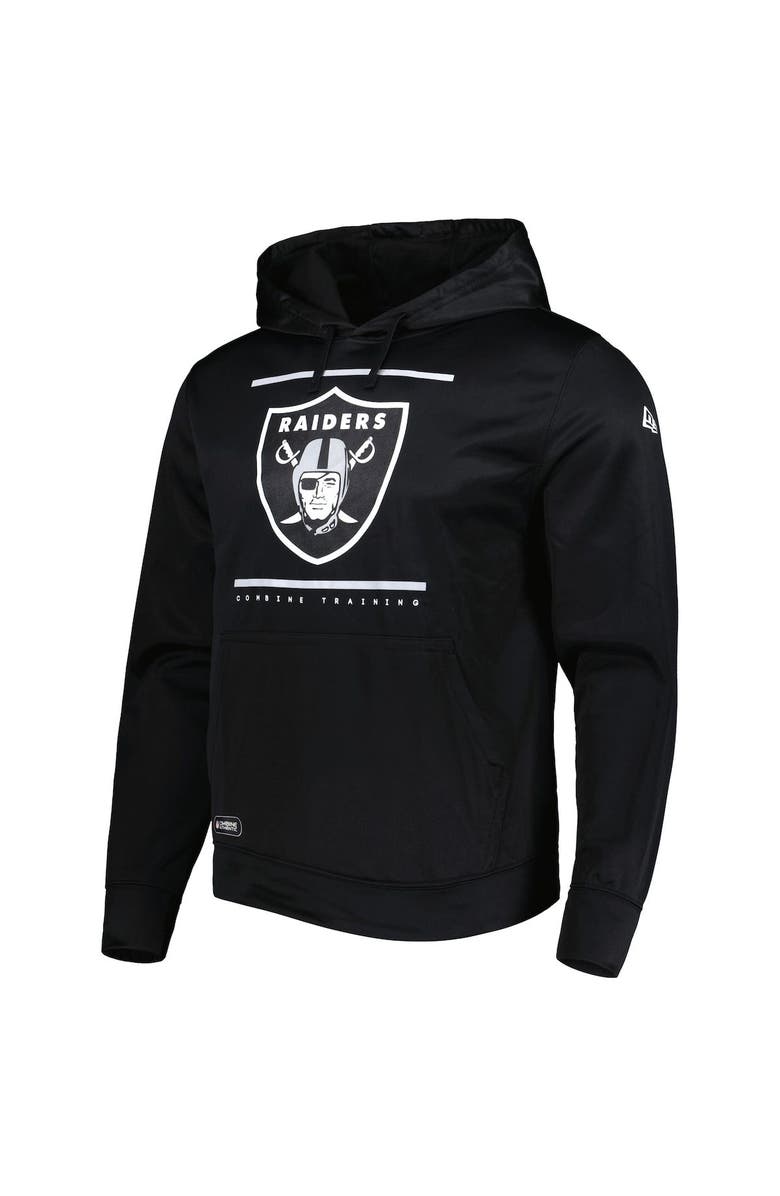 New Era Men's New Era Black Las Vegas Raiders Combine Authentic Split Defense Pullover Hoodie, Alternate, color, 