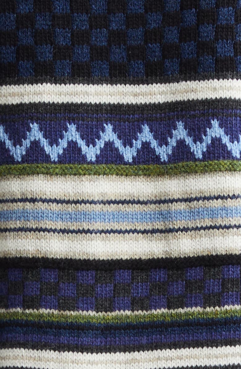 Marni Mixed Stripe Zip Cardigan, Alternate, color, Blue