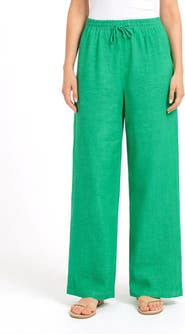 Kettlewell Drawstring Wide Leg Linen Trousers