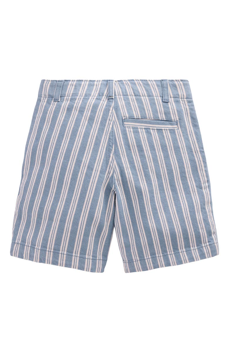 Mini Boden Kids' Smart Stripe Shorts, Alternate, color, Light Blue Stripe