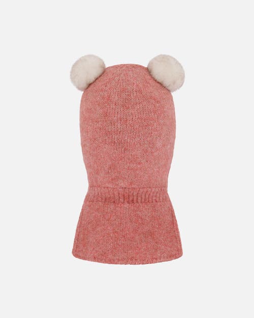 Deux Par Deux Knit Balaclava In Brown
