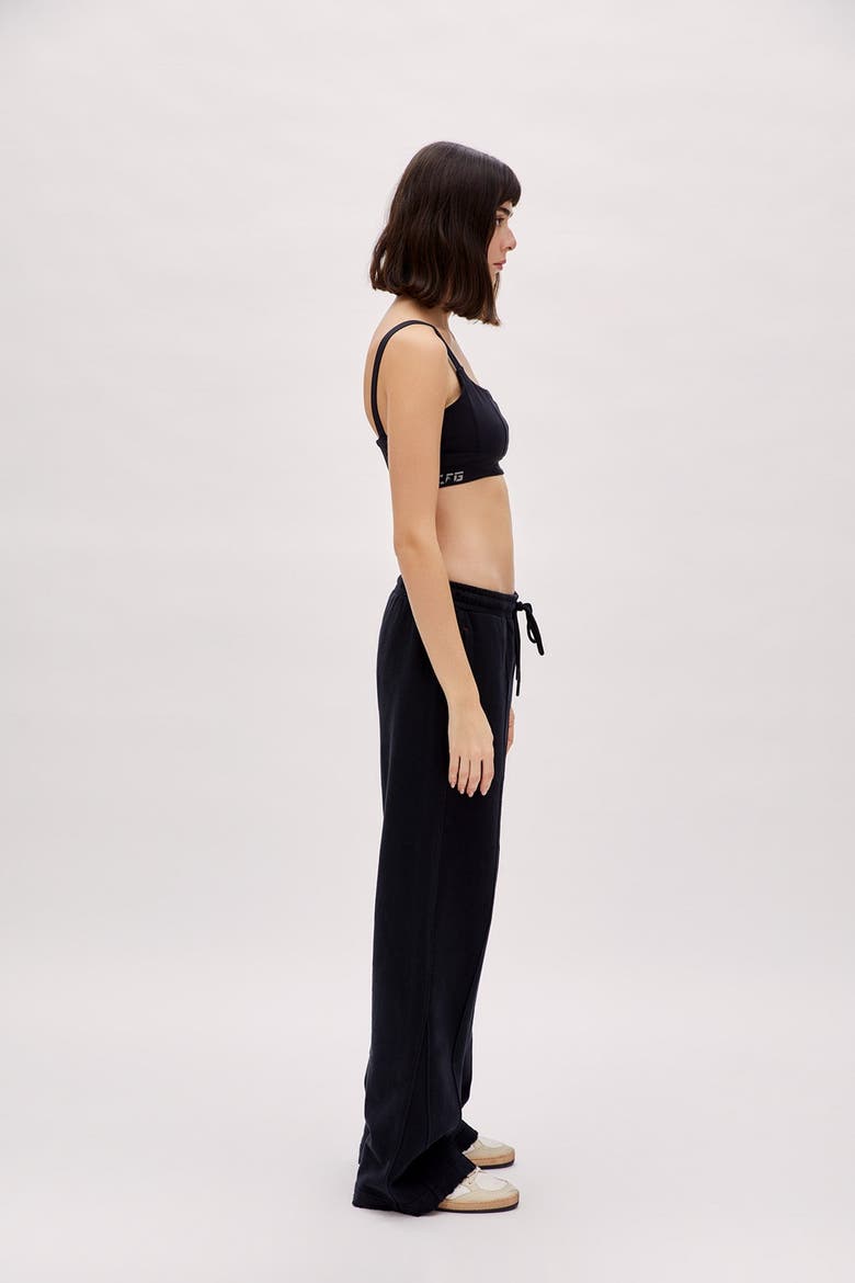Cotton Destroyed Sweatpant, Alternate, color, BLACK