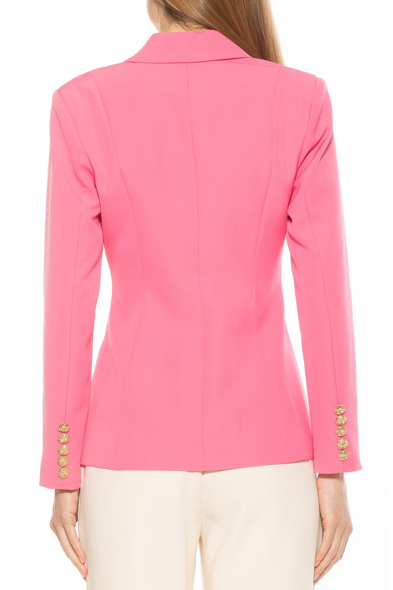 Tansy Drape Double Breasted Blazer, Alternate, color, HOT PINK