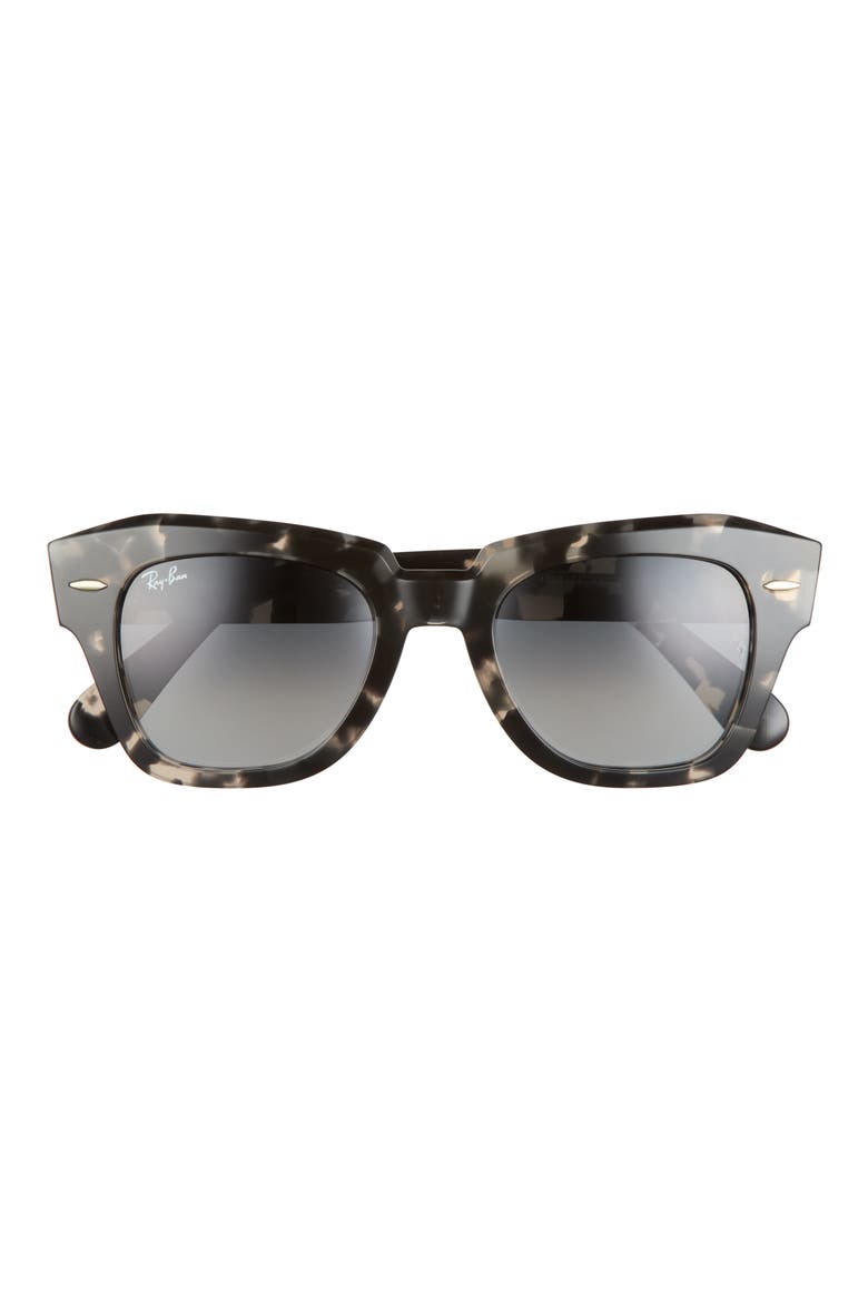 State Street 49mm Gradient Square Sunglasses, Main, color, GRAY HAVANA/ GREY GRADIENT